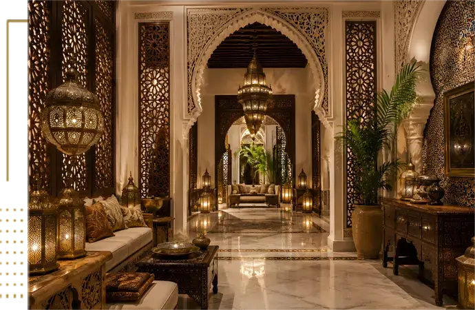 Arabic-inspired hotel interior style