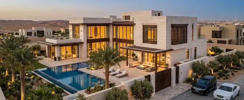 Luxury villa styles in Saudi Arabia