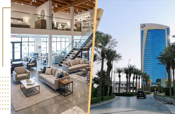 Modern showroom interior design in Riyadh